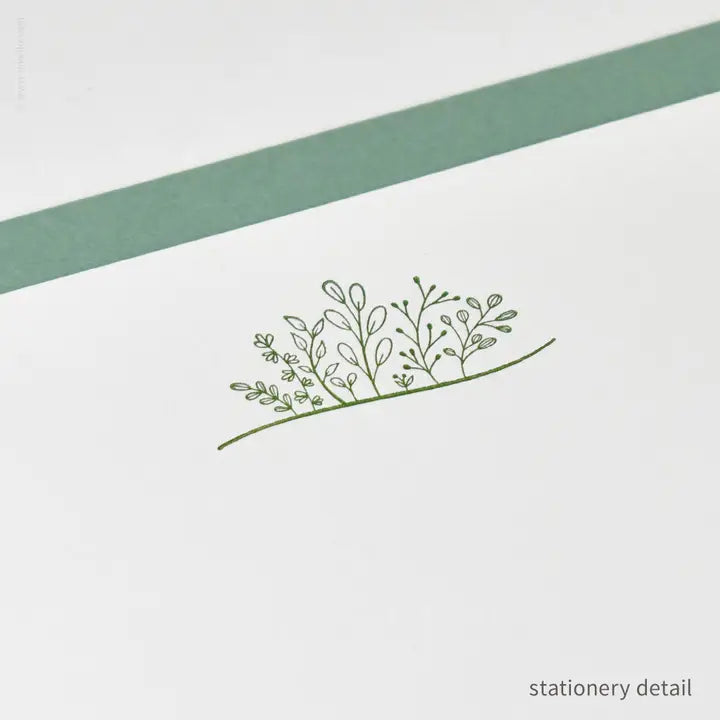 Stationery Set with Green Sprouting Plants