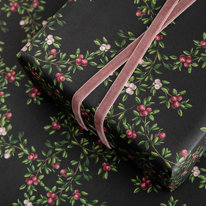 Merry Nouveau - Navy - Gift Wrapping Paper (2 Sheets)