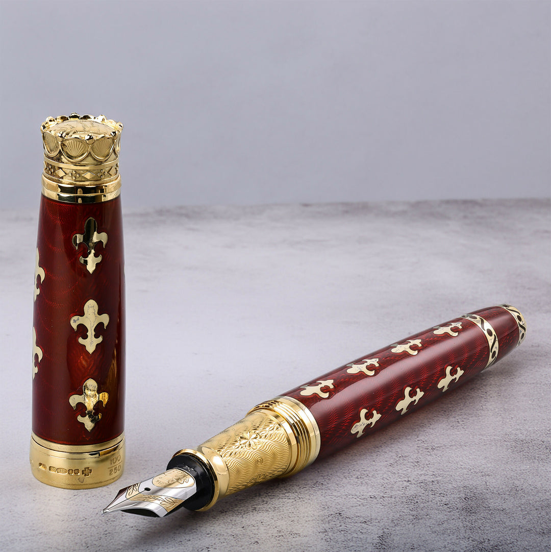 Michel Perchin Red Fleur De Lis