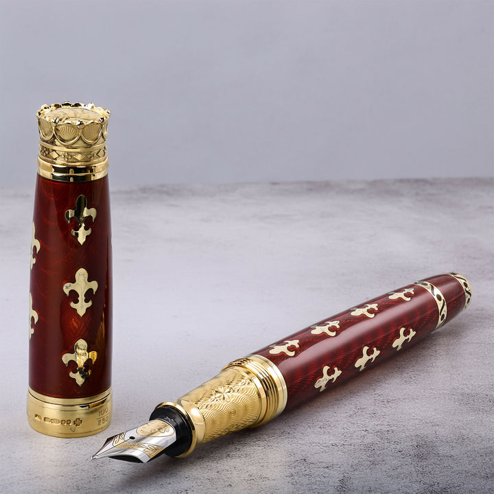 Michel Perchin Red Fleur De Lis