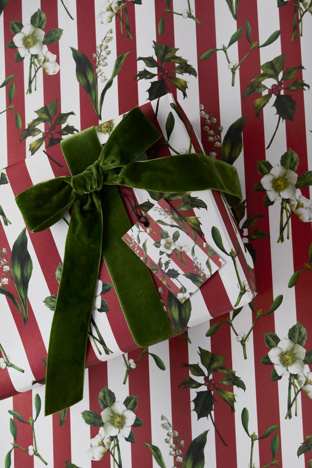 Catherine Lewis Carnivalesque - Red Stripe Gift Wrapping Paper (2 Sheets)