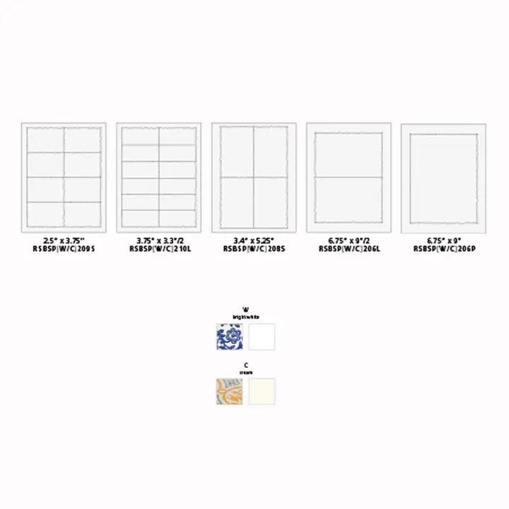Deckled Edge Flat Card 5.9"x7.9" (100ct) | Rossi 1931 Italian Stationery