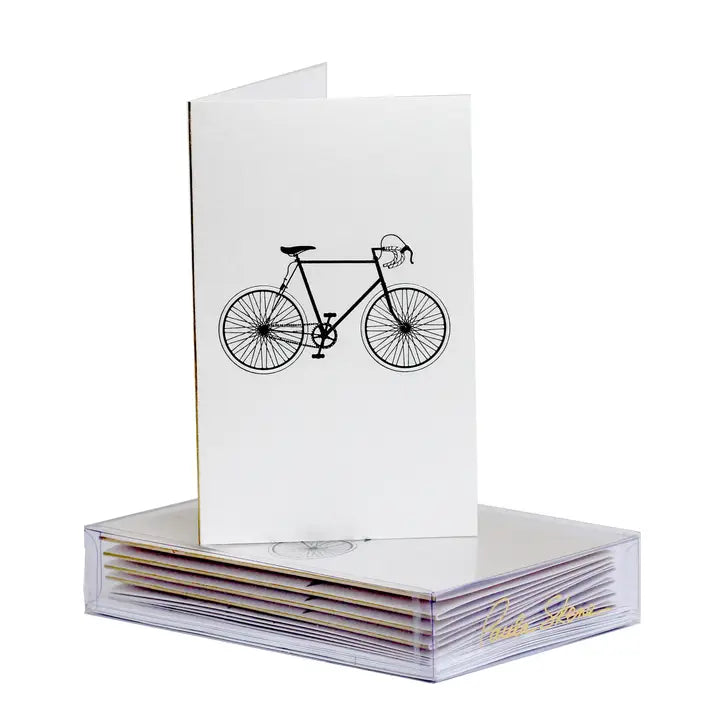 Bicycle On Satin Blank Mini Note Card & Envelopes (8 ct.)