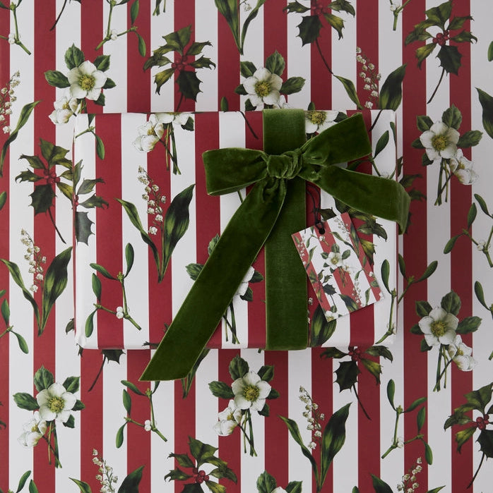 Catherine Lewis Carnivalesque - Red Stripe Gift Wrapping Paper (2 Sheets)