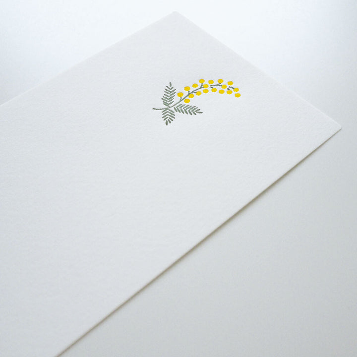 Japanese Letterpress Mimosa Letter Set