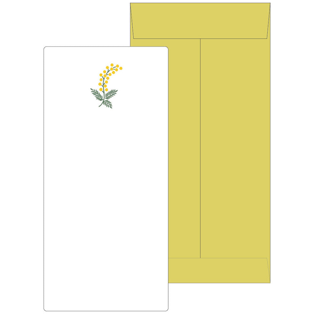 Japanese Letterpress Mimosa Letter Set