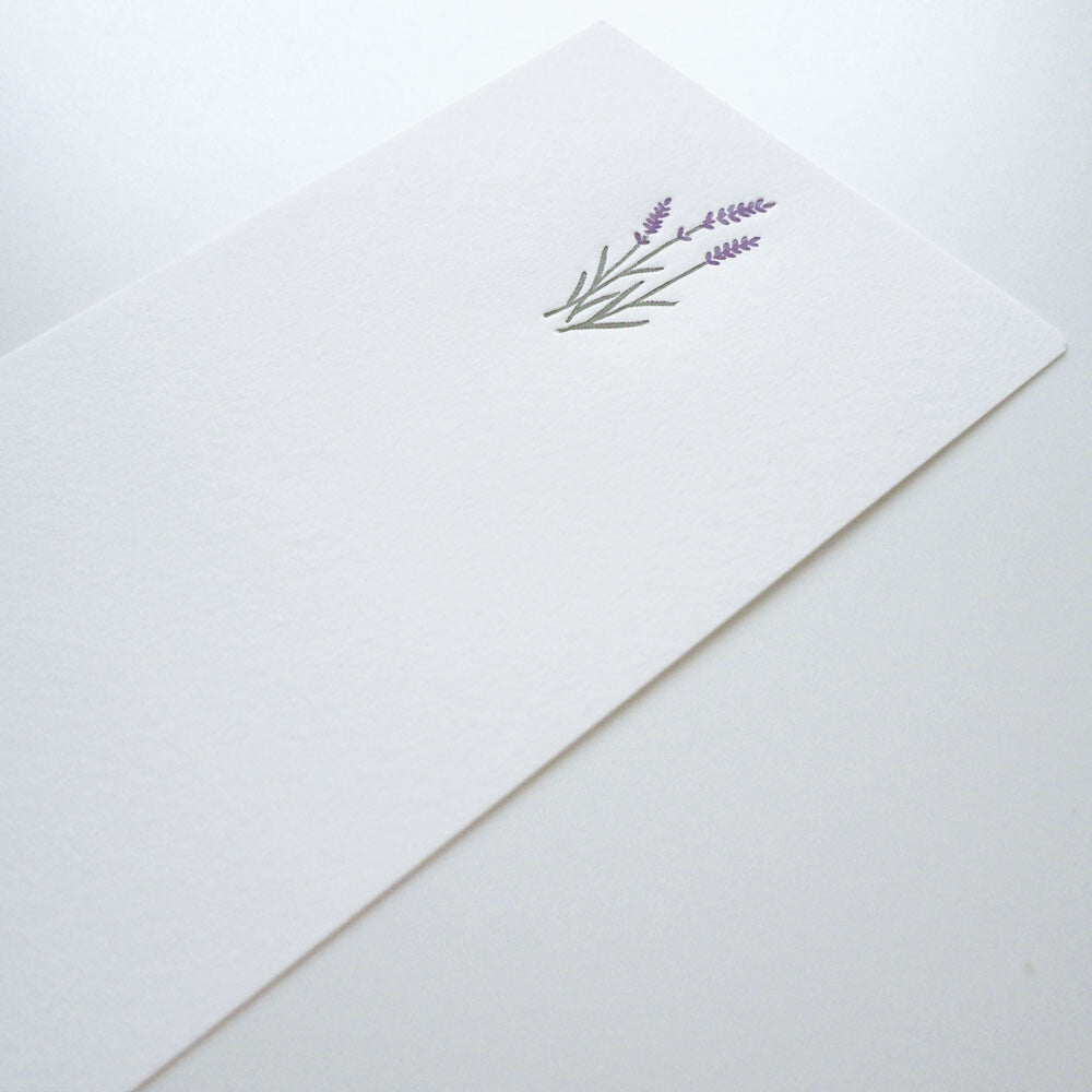 Japanese Letterpress Lavender Letter Set