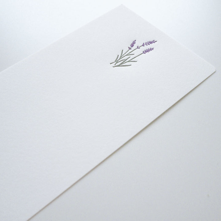 Japanese Letterpress Lavender Letter Set