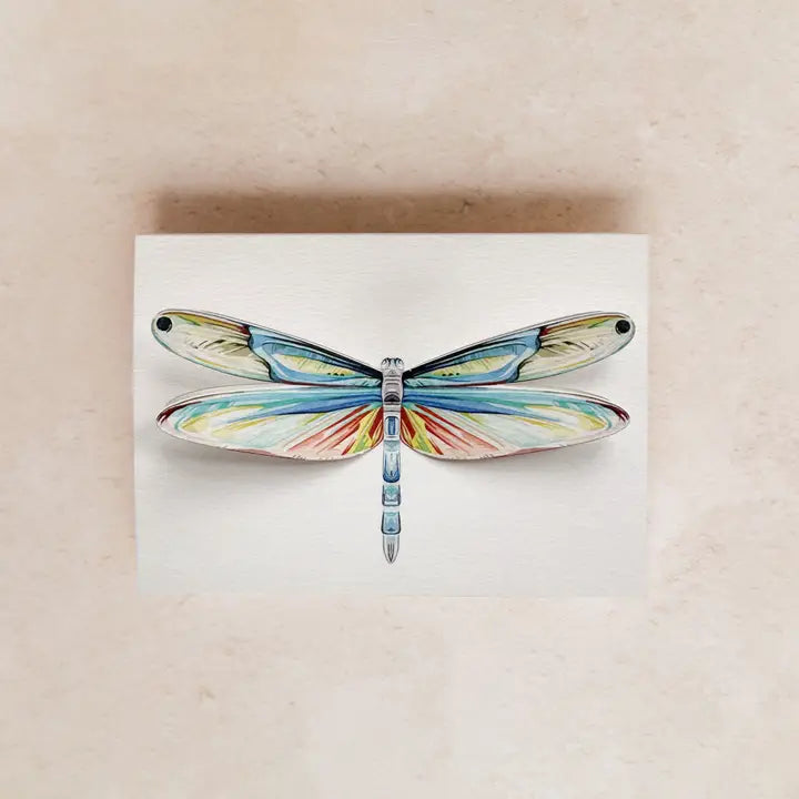 Dragonfly Pop Out Watercolour Greetings Card - 3D Greeting Card