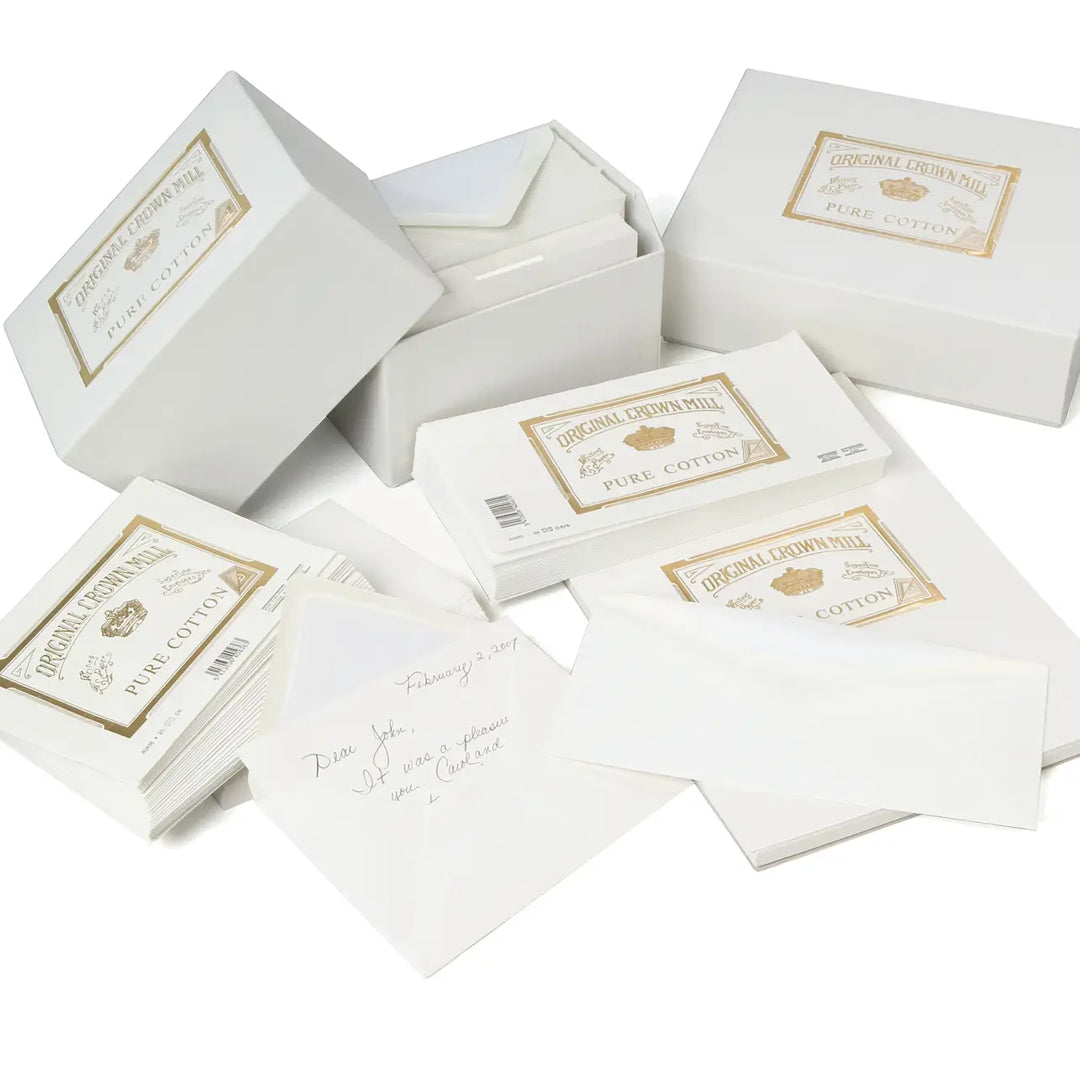 Pure Cotton Envelopes 25pk (for A4 Letter Pad) | Original Crown Mill