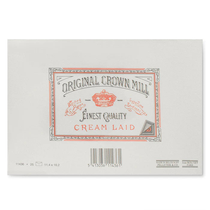 Crown Mill - 4.5 x 6.25" Classic Laid Envelopes for A5 Pad (25ct)