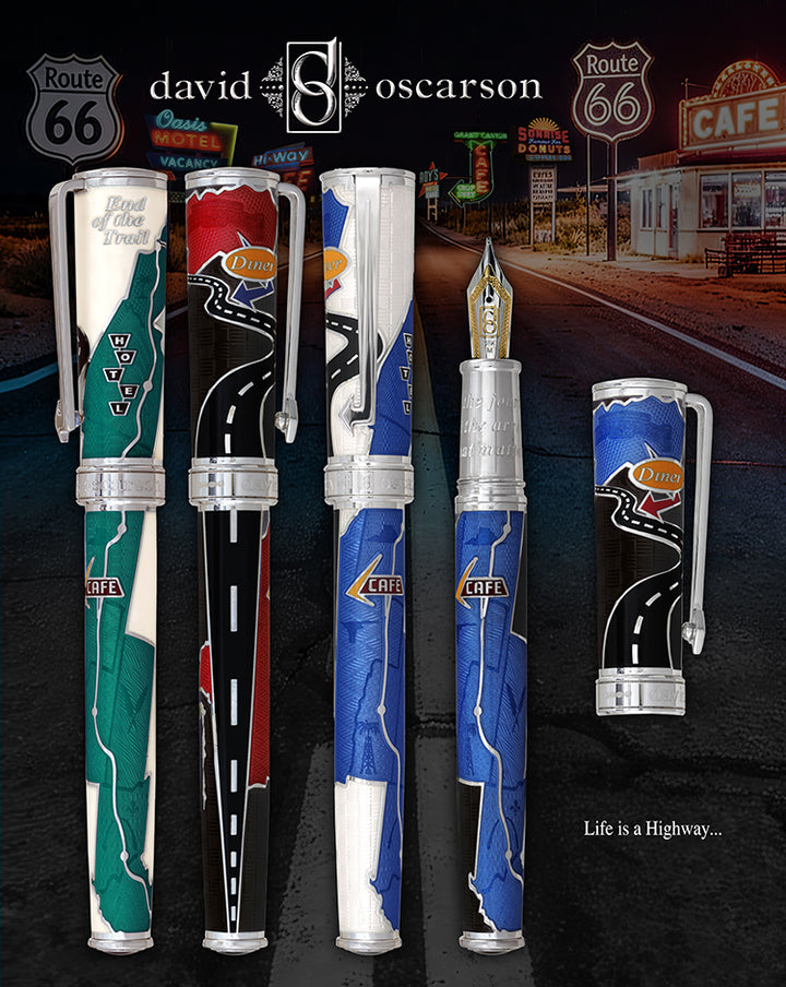 David Oscarson Route 66- Fountain Pen - Rollerball