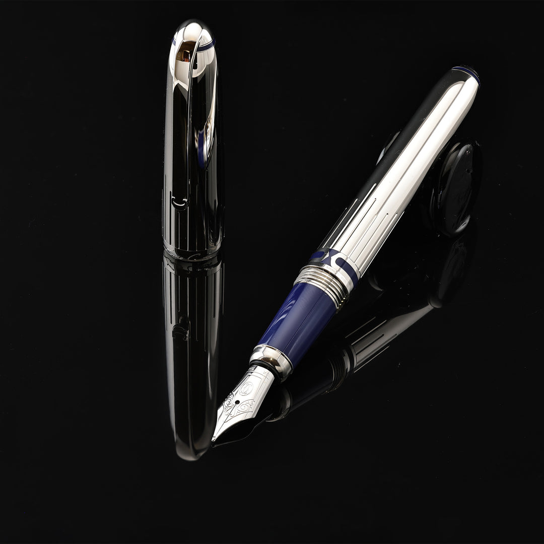 Cartier Art Deco LE Sterling Silver Fountain Pen