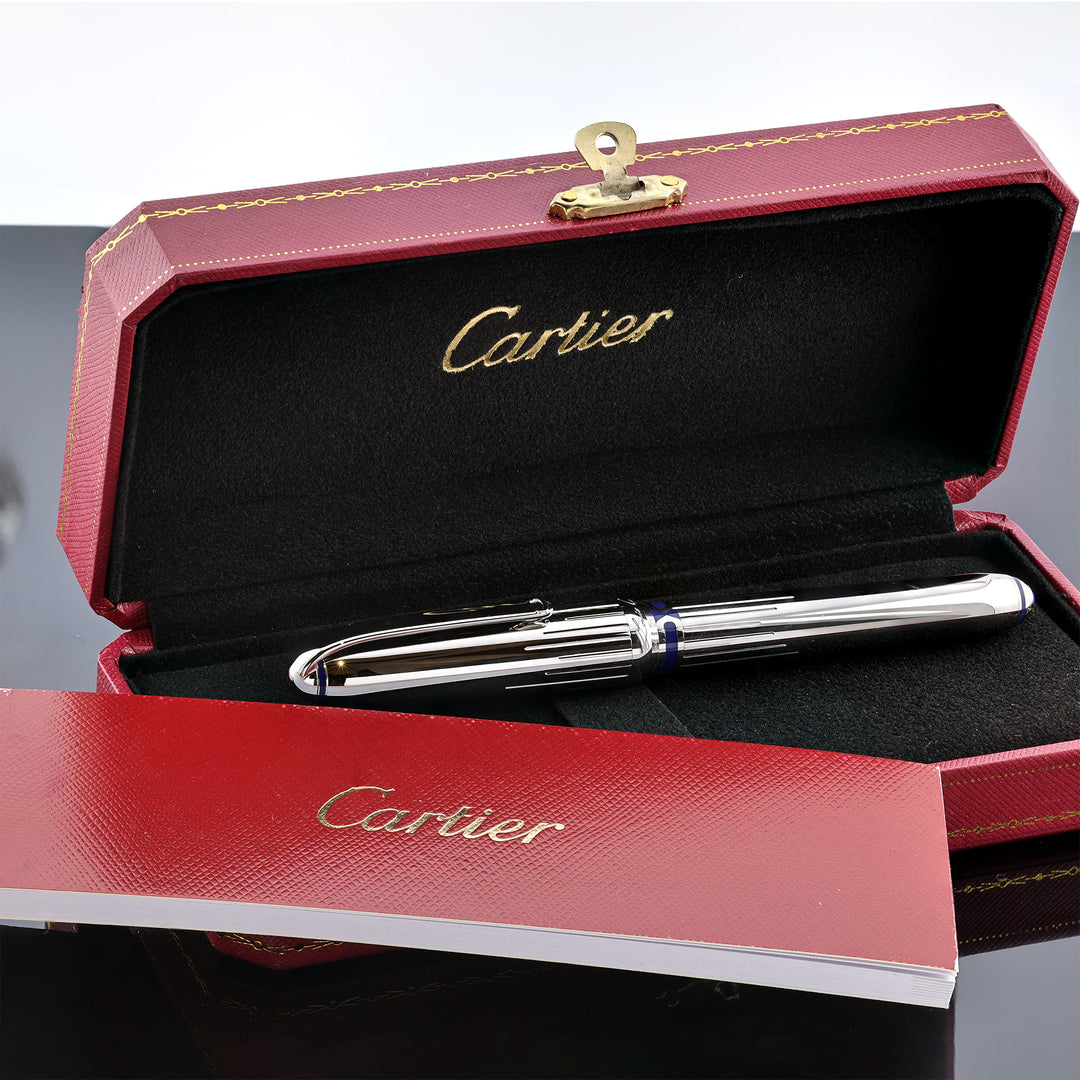 Cartier Art Deco LE Sterling Silver Fountain Pen