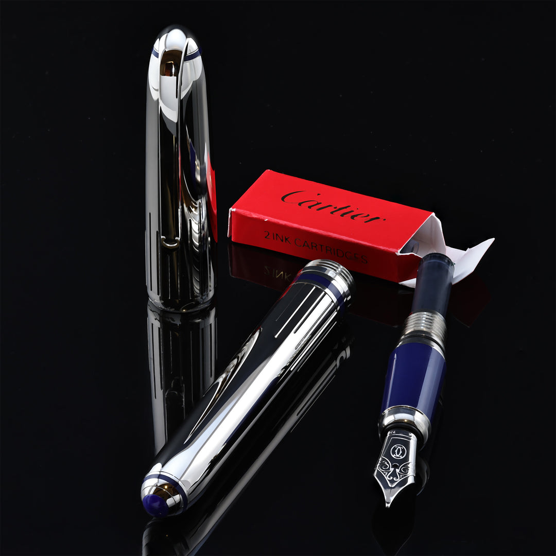 Cartier Art Deco LE Sterling Silver Fountain Pen