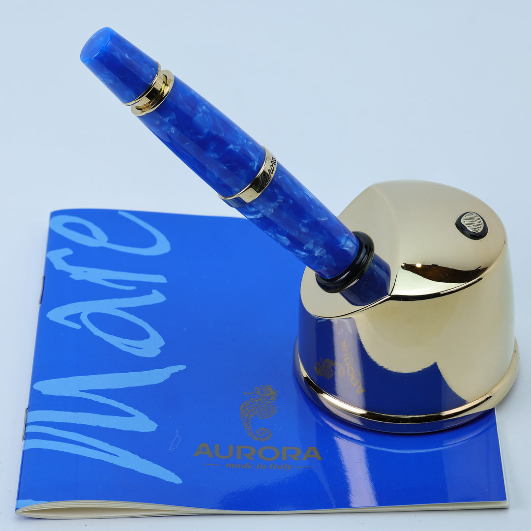 Aurora Limited Edition Mare Blue & Gold  - Sketch Pencil with Pen Holder