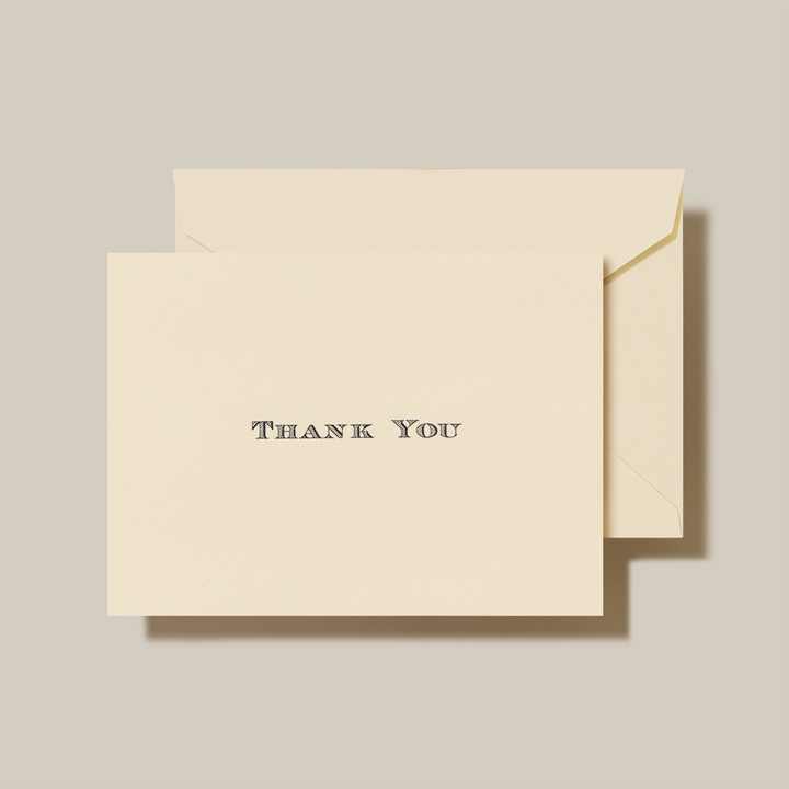 Crane Black Thank You Note Cards & Envelopes