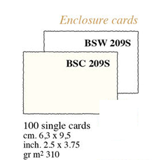 Rossi  Deckled Cards White/Cream  2.5 x 3.75  100ct.