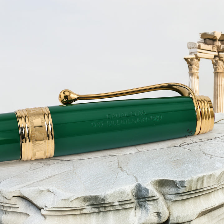 Aurora 1997 Bicentennial LE Italian Flag - Green Fountain Pen