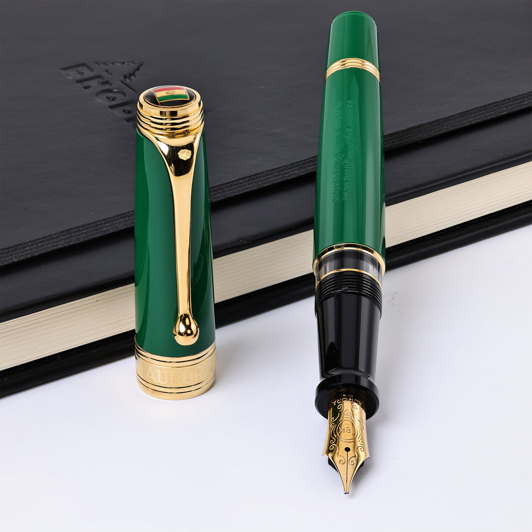 Aurora 1997 Bicentennial LE Italian Flag - Green Fountain Pen