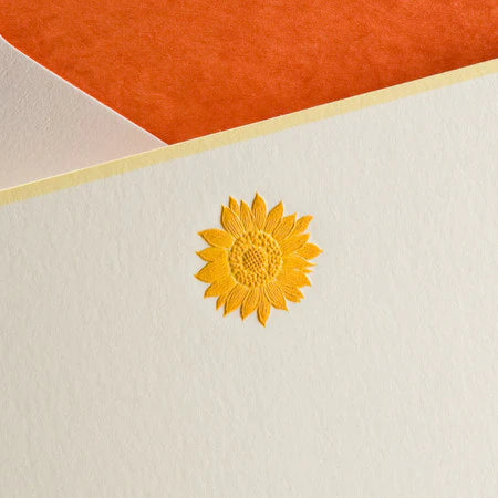 The Printery Engraved Cards -  Sunflower Note Card & Envelopes (10ct.)