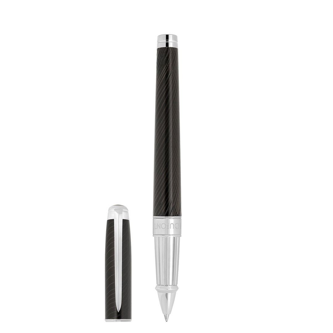 S.T. Dupont Line D Eternity Large Mane Guilloche Black and Palladium Rollerball