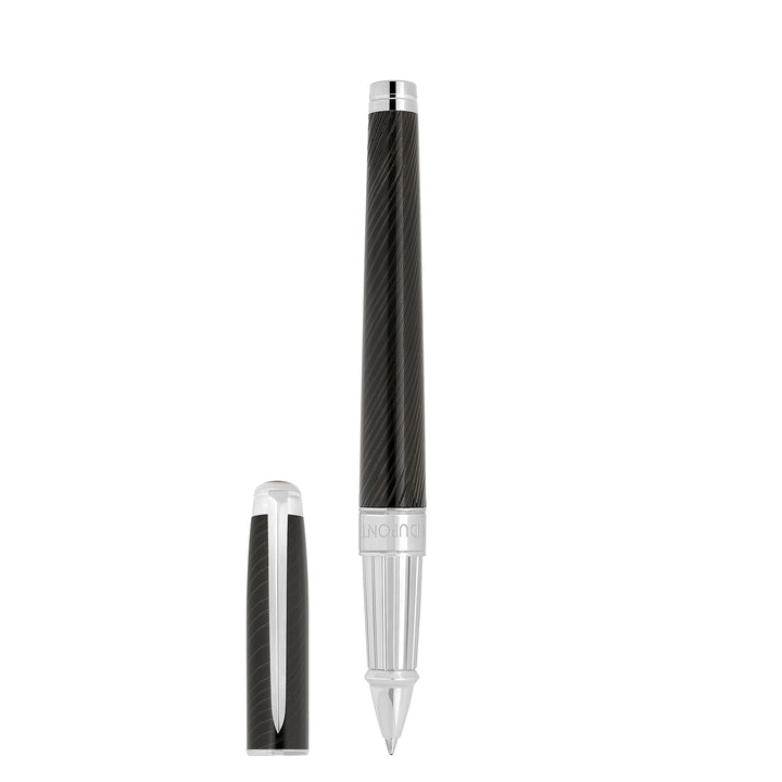S.T. Dupont Line D Eternity Large Mane Guilloche Black and Palladium Rollerball