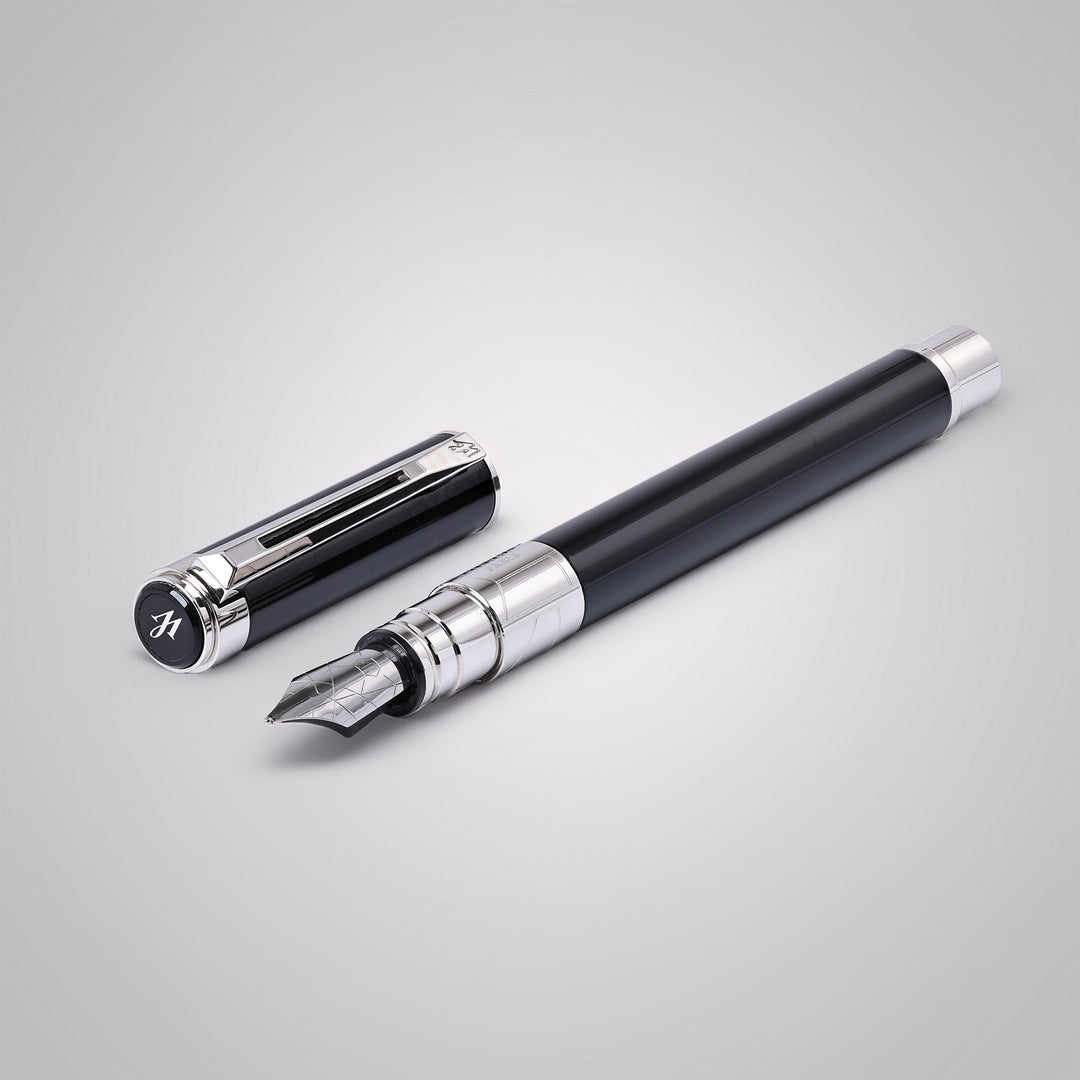 Waterman Perspective Black and Silver Fountain Pen