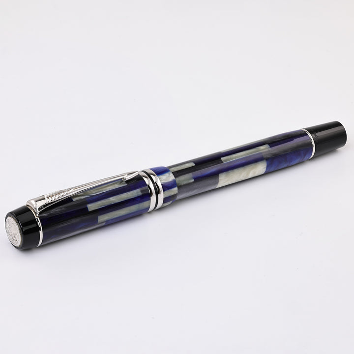Parker Duofold Mosaic Blue Fountain Pen