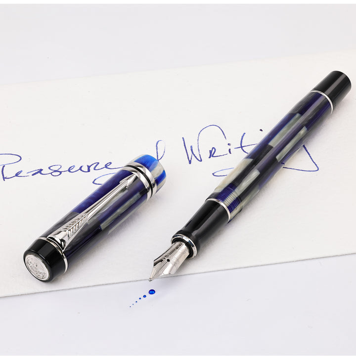 Parker Duofold Mosaic Blue Fountain Pen