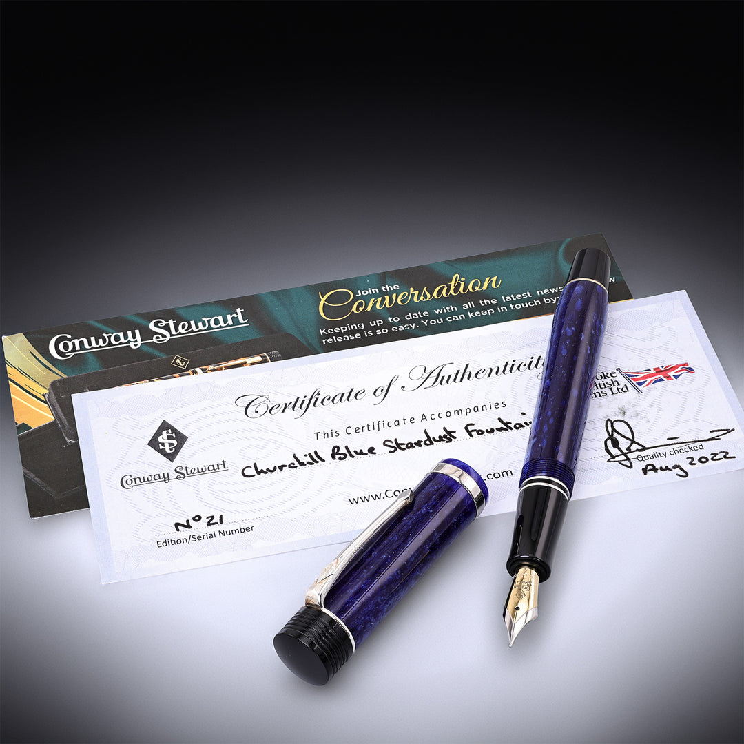 Conway Stewart Blue Stardust Fountain Pen