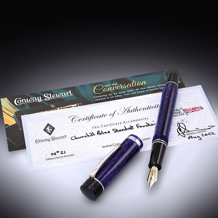 Conway Stewart Blue Stardust Fountain Pen