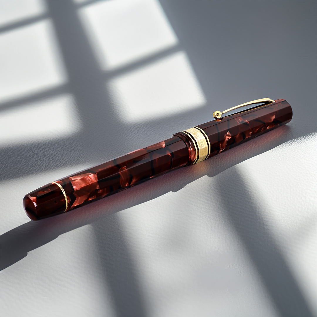 OMAS Bologna Marbled Burgundy Fountain Pen