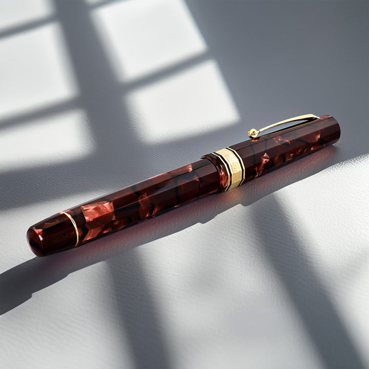 OMAS Bologna Marbled Burgundy Fountain Pen