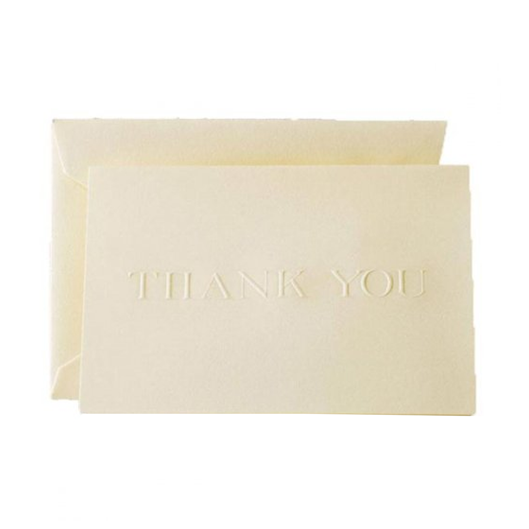 Crane 3 13/16" x 5 3/16" Cards & Envelopes 10pk - Thank You