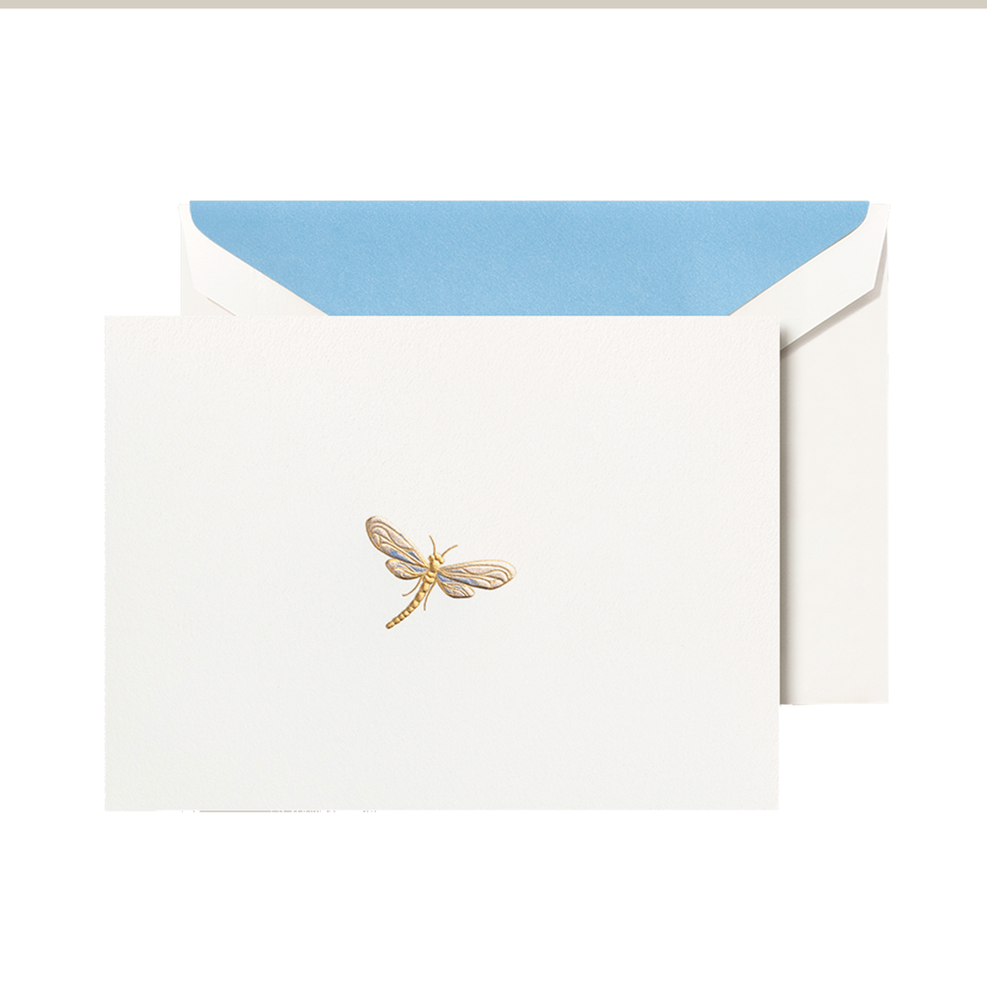 Crane Dragonfly Note Cards & Envelopes