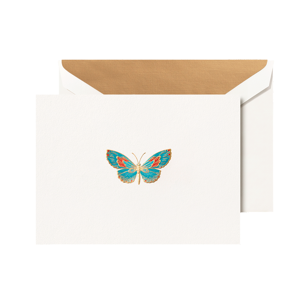 Crane 3 13/16" x 5 3/16" Cards & Envelopes 10pk - Butterfly