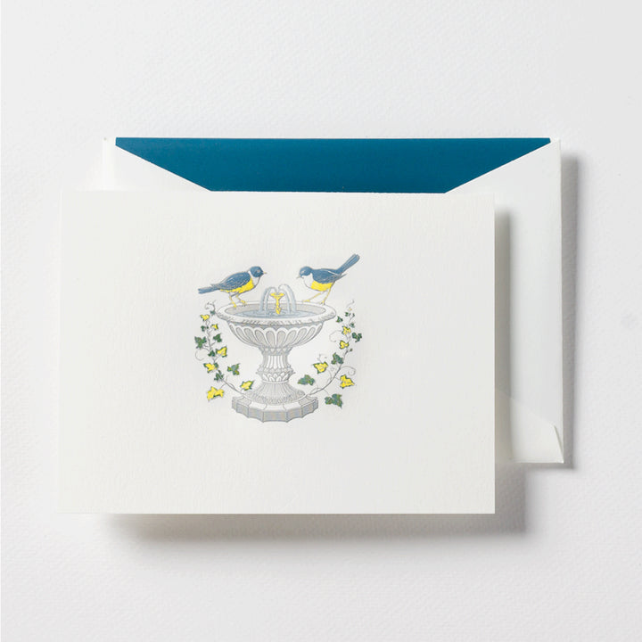 Crane Birdbath Note Card