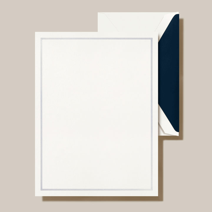 Crane Navy Triple Hairline Framed Half Sheet (20pk.)