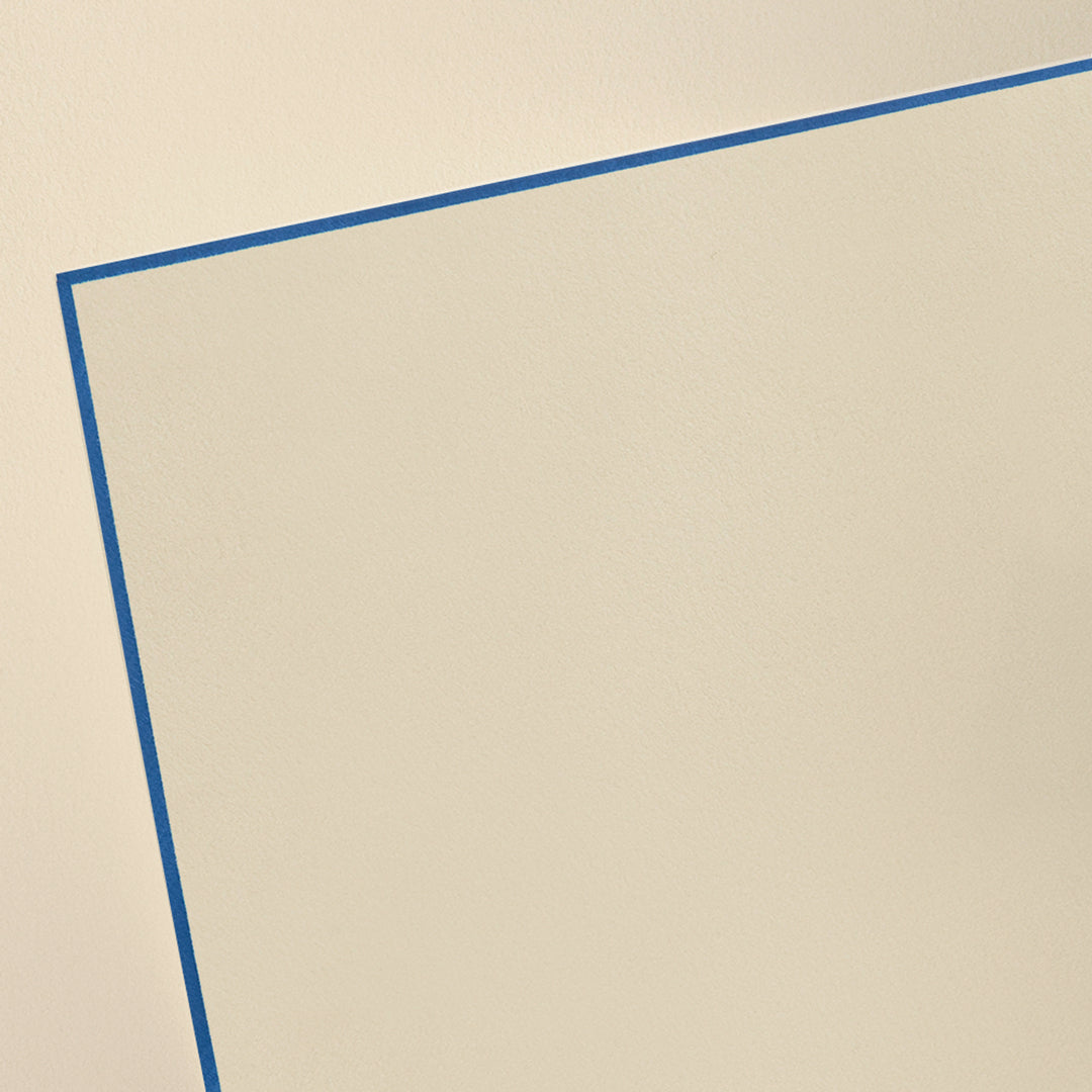 Crane Regent Blue Bordered Ecru Half Sheet (20pk.)