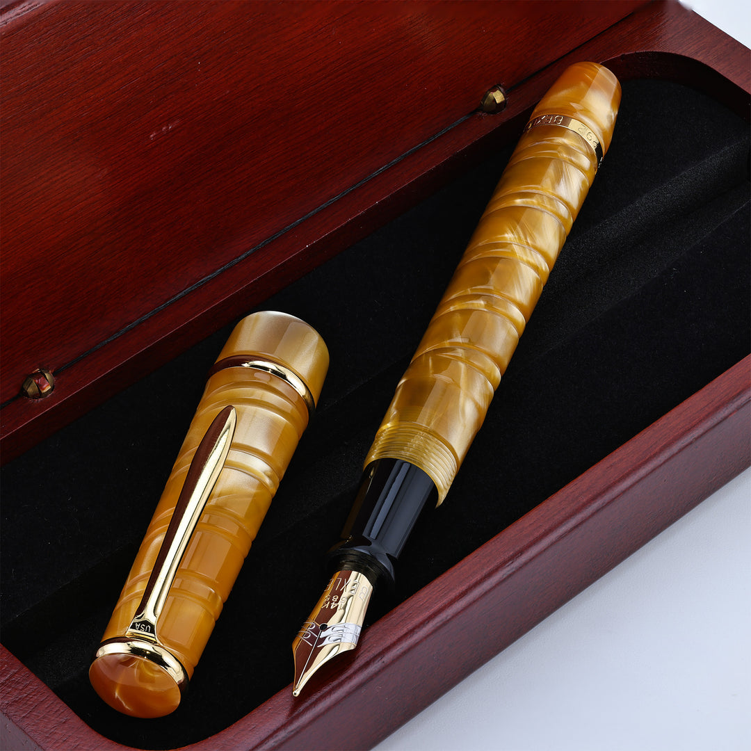 Bexley Cable Twist Fountain Pen -Amber