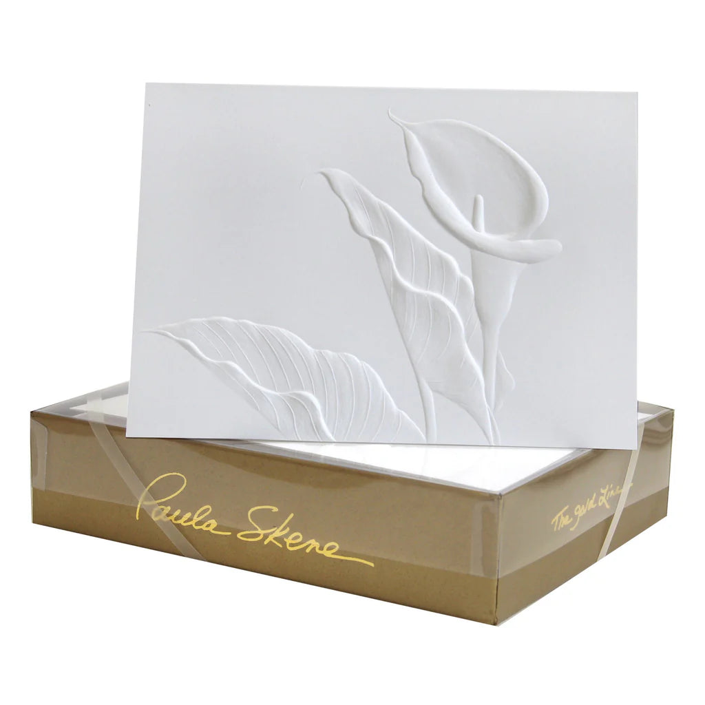 Paula Skene Calla Lily Blind Embossed Blank Card