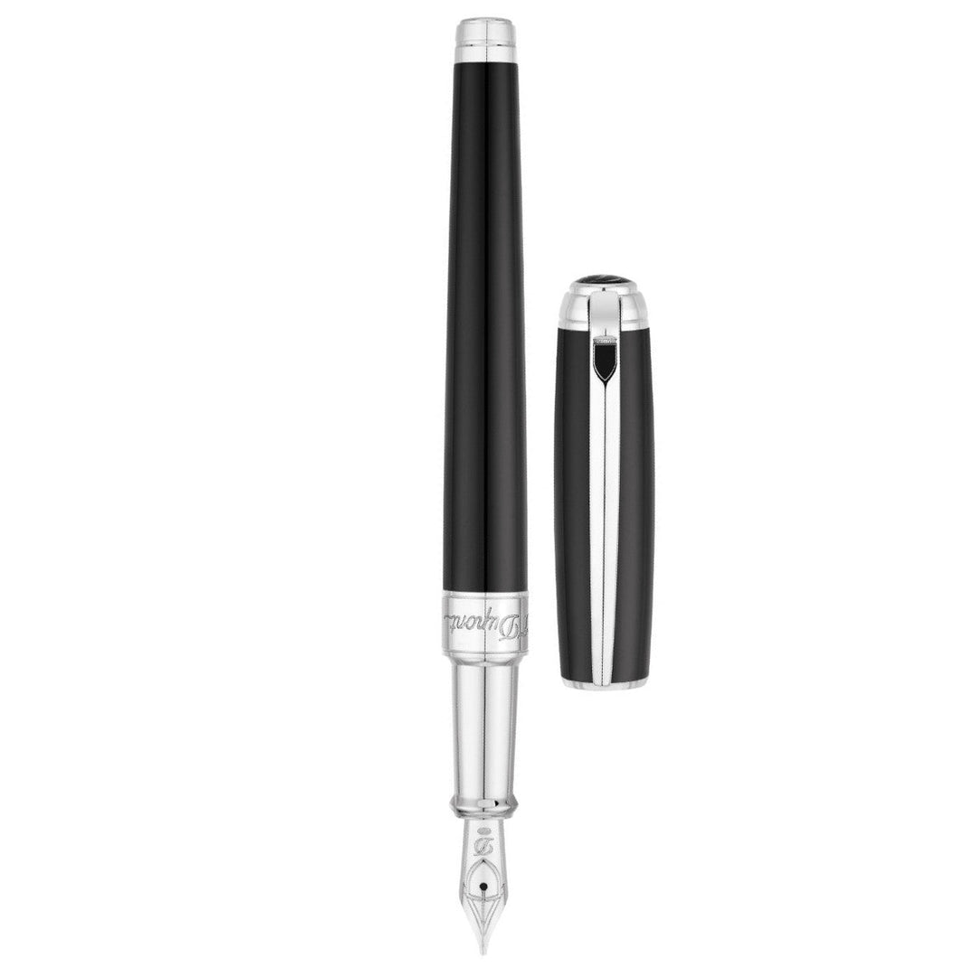 S.T. Dupont Line D Medium Fountain Pen - Black