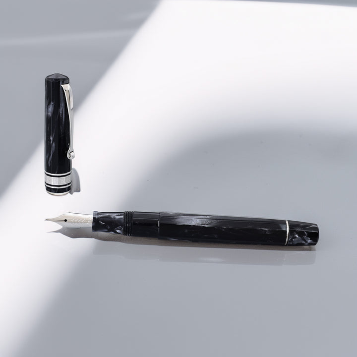 OMAS Dama 555F Pearl Grey Celluloid with HT