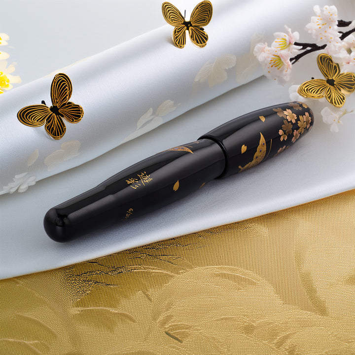 Danitrio Hyotan "Chocho" Butterfly &amp; Cherry Blossom Fountain Pen