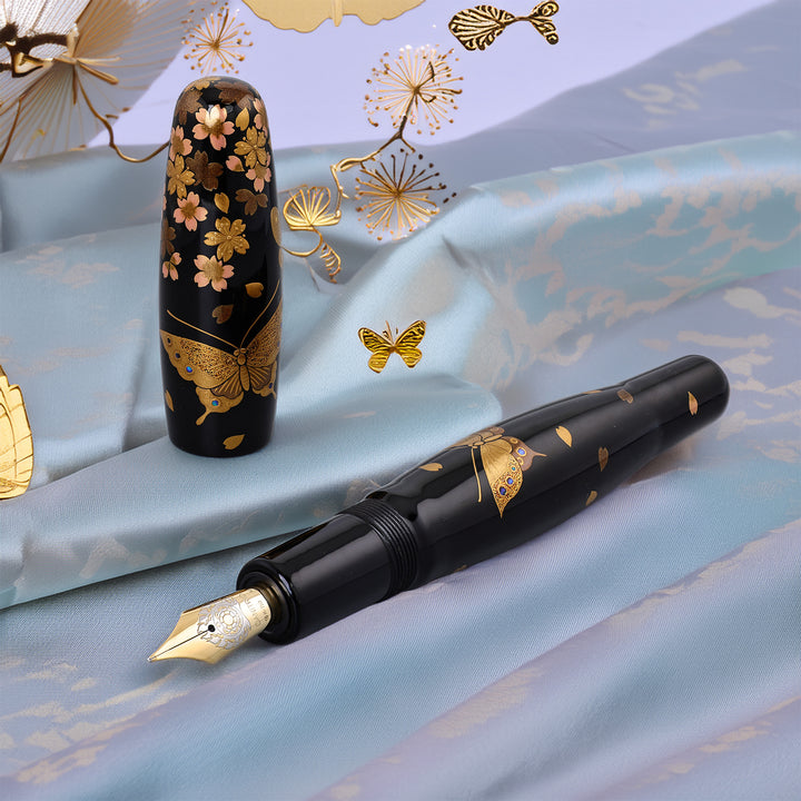 Danitrio Hyotan "Chocho" Butterfly &amp; Cherry Blossom Fountain Pen