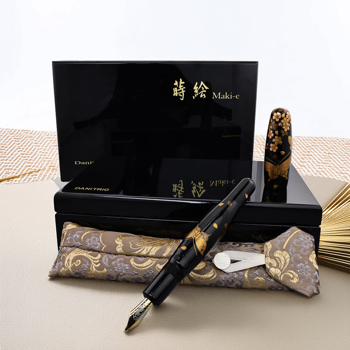 Danitrio Hyotan "Chocho" Butterfly &amp; Cherry Blossom Fountain Pen