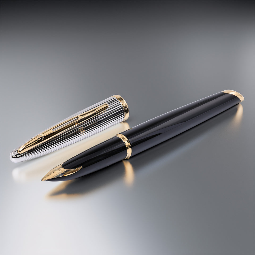 Waterman Carene Deluxe Black and Gold Fountain Pen