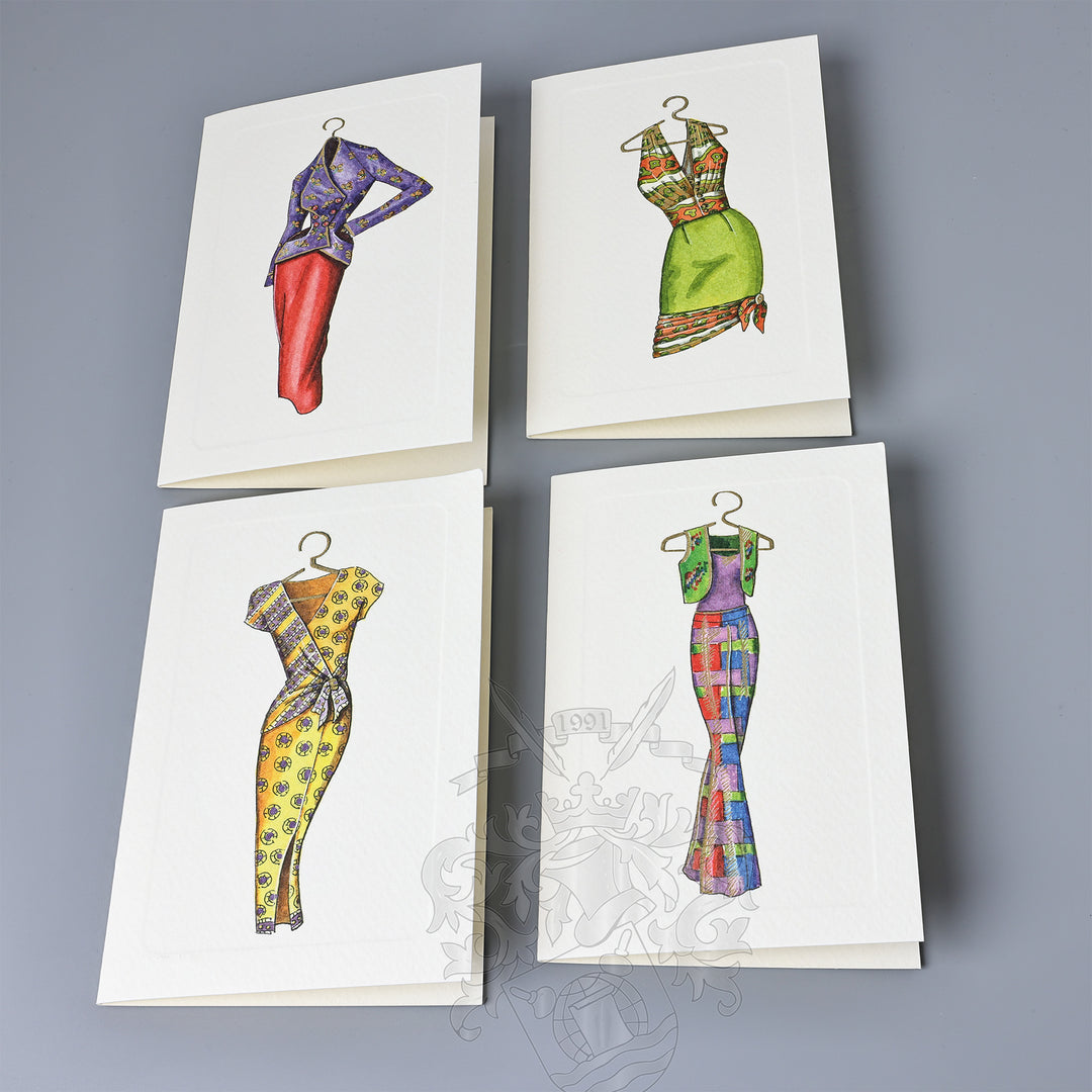 Dress Fold Notecards 3.33" x 5.12" (12ct.) | Rossi 1931 Italian Stationery