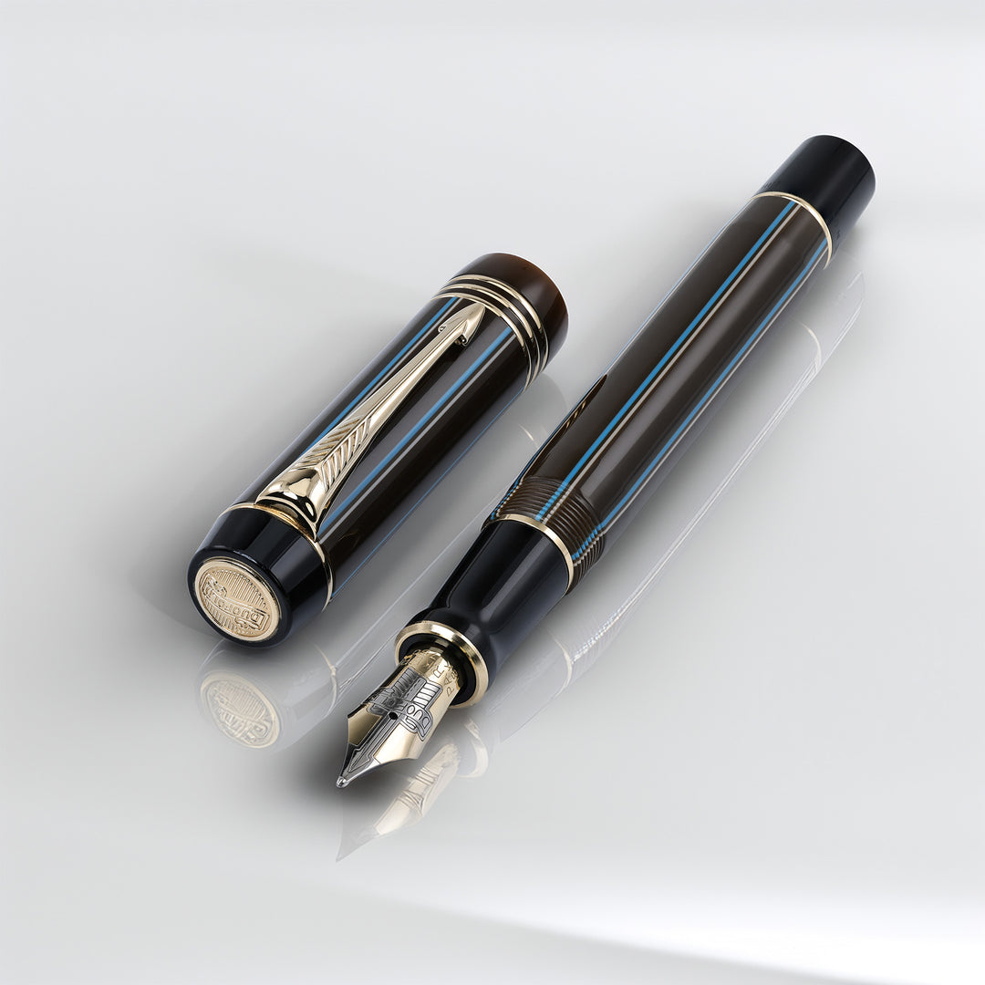 Parker Duofold Brown Pinstripe Fountain Pen
